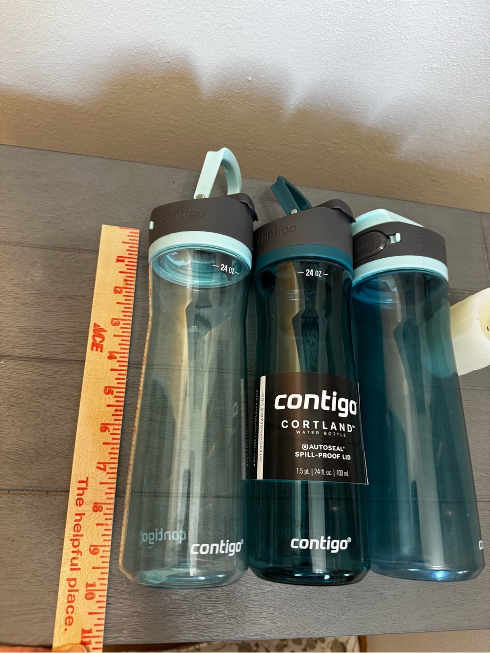 3 Contigo Cortland 2.0 Water Bottles Autoseal Spill Proof 24 oz 1 NWT Blue - Picture 9 of 9